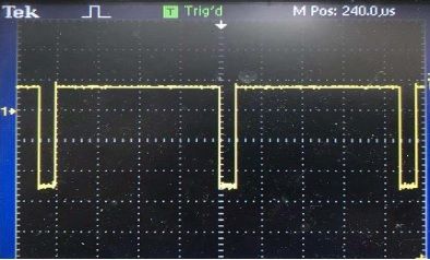 Normal positive and negative pulse output actual waveform diagram